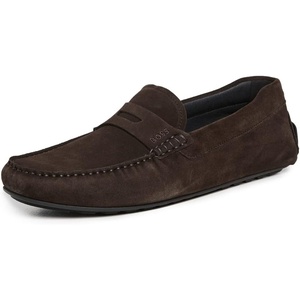 BOSS Men’s Noel Suede Drivers Loafers(Dark Walnut)