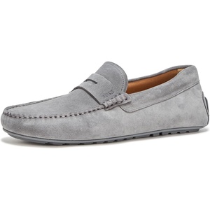 BOSS Men’s Noel Suede Drivers Loafers(Moon Light Grey)