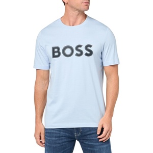 BOSS Men’s Outlined Logo Crew Neck T-Shirt(Kentucky Blue)