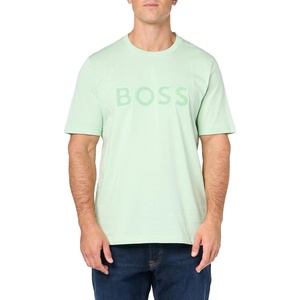 BOSS Men’s Outlined Logo Crew Neck T-Shirt(Pastal Green)