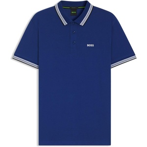 BOSS Mens Paddy Short Sleeve Polo Shirt(Blue (Medium Blue 4))