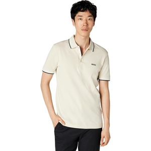 BOSS Mens Paddy Short Sleeve Polo Shirt(Crème De La Crème)