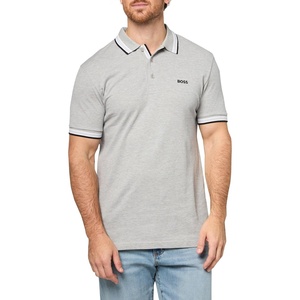 BOSS Mens Paddy Short Sleeve Polo Shirt(Shark Mélange)