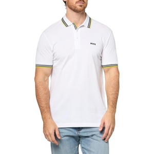 BOSS Mens Paddy Short Sleeve Polo Shirt(Soft Cream)