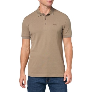 BOSS Mens Paddy Short Sleeve Polo Shirt(Teak Beige)