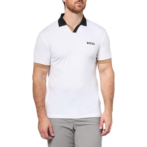 BOSS Men’s Palle Performance Polo Shirt(White Gloss)