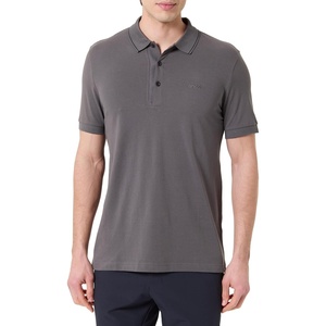 BOSS Men’s Paule 4 Slim Fit Cotton Pique Polo Shirt with Tonal Logo(Open Grey 071)