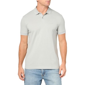 BOSS Men’s Pio Sporty Tonal Collar Polo(High Rise Grey)