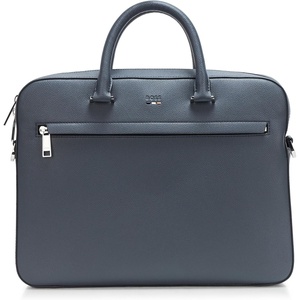 BOSS Men’s Ray Soft Friendly Leather Brief Case(Dusty Blue)