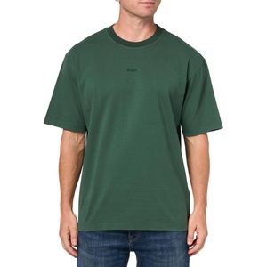BOSS Men’s Single Jersey Center Logo T-Shirt(Green Wreath)