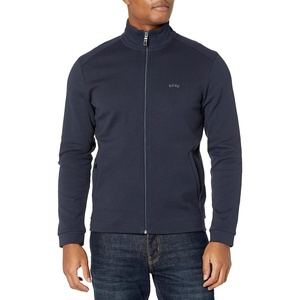BOSS Men’s Skaz Zip Up Sweatshirt(Dark Blue)