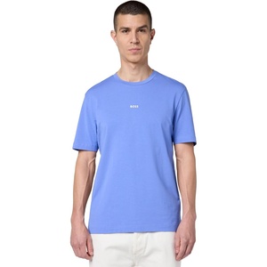 BOSS Men’s Small Chest Logo Regular Fit Cotton T-Shirt(Baja Blue)