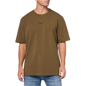 BOSS Men’s Small Chest Logo Regular Fit Cotton T-Shirt(Beech Green1)