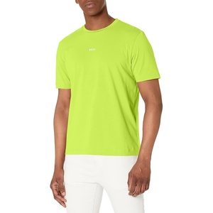 BOSS Men’s Small Chest Logo Regular Fit Cotton T-Shirt(Bright Lawn Green)