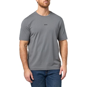 BOSS Men’s Small Chest Logo Regular Fit Cotton T-Shirt(Frozen Clay)