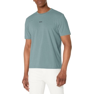 BOSS Men’s Small Chest Logo Regular Fit Cotton T-Shirt(Goblin Green1)