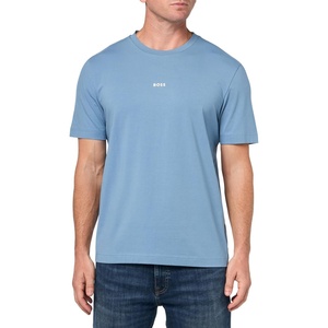 BOSS Men’s Small Chest Logo Regular Fit Cotton T-Shirt(Niagara Mist)