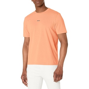 BOSS Men’s Small Chest Logo Regular Fit Cotton T-Shirt(Papaya Orange)