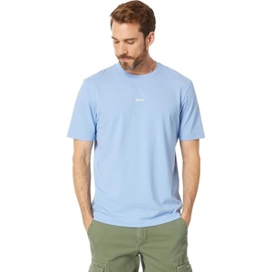 BOSS Men’s Small Chest Logo Regular Fit Cotton T-Shirt(Powder Blue)