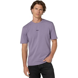 BOSS Men’s Small Chest Logo Regular Fit Cotton T-Shirt(Purple Sage)