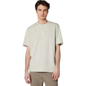 BOSS Men’s Small Chest Logo Regular Fit Cotton T-Shirt(Stone Beige)