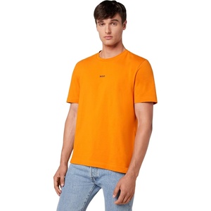 BOSS Men’s Small Chest Logo Regular Fit Cotton T-Shirt(Sunshine)