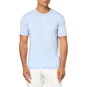 BOSS Men’s Small Tonal Logo Regular Fit Jersey T-Shirt(Chambray Blue)