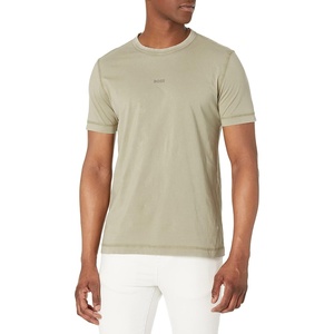 BOSS Men’s Small Tonal Logo Regular Fit Jersey T-Shirt(Coriander Beige)