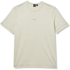 BOSS Men’s Small Tonal Logo Regular Fit Jersey T-Shirt(Dessert Beige)