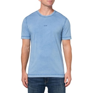 BOSS Men’s Small Tonal Logo Regular Fit Jersey T-Shirt(Niagara Mist)