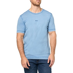BOSS Men’s Small Tonal Logo Regular Fit Jersey T-Shirt(Quartz Blue Fade)