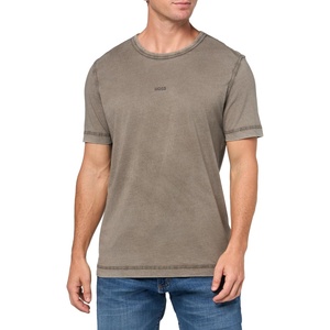 BOSS Men’s Small Tonal Logo Regular Fit Jersey T-Shirt(Smoke Rust)