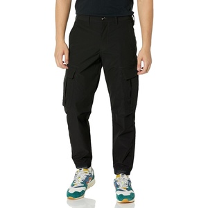 BOSS Men’s Soft Cotton Twill Cargo Pocket Pants(Black Soil)