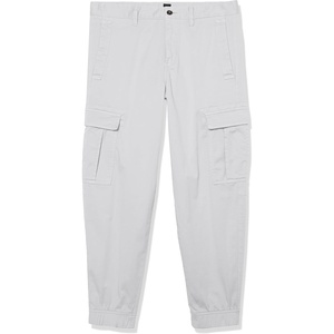 BOSS Men’s Soft Cotton Twill Cargo Pocket Pants(High Rise Grey)