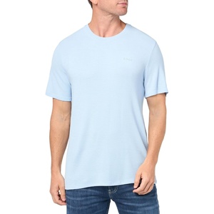 BOSS Men’s Soft Ribbed Short Sleeve T-Shirt(Chambray Blue)