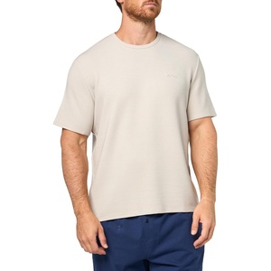 BOSS Men’s Soft Ribbed Short Sleeve T-Shirt(Silver Cloud)