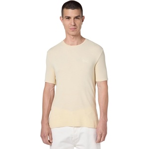 BOSS Men’s Soft Ribbed Short Sleeve T-Shirt(Toasted Marshmellow)