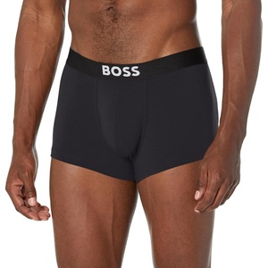 BOSS Men’s Solid Trunk With Bold Logo(Deep Melange Black)