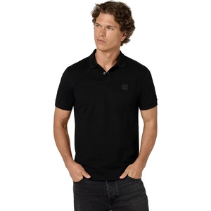 BOSS Men’s Square Patch Logo Slim Fit Pique Polo Shirt(Black Currant)