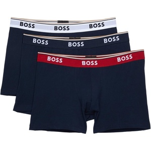 BOSS Men’s Stretch Cotton Boxer Briefs 3 Pack(Captain Navy)