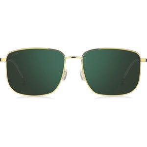 BOSS Men’s Sunglasses Stainless Steel Rectangular(Gold)