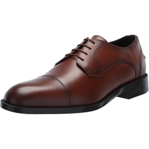 BOSS Men’s Tayil Smooth Leather Derby Dress Shoe(Acorn Brown)