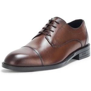 BOSS Men’s Tayil Smooth Leather Derby Dress Shoe(Brown Cedar)