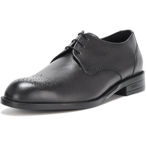 BOSS Men’s Tayil Smooth Leather Derby Dress Shoe(Fossil Grey)