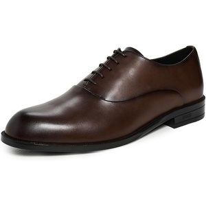 BOSS Men’s Tayil Smooth Leather Oxford Shoes(Coco Brown)