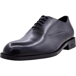 BOSS Men’s Tayil Smooth Leather Oxford Shoes(Pitch Black)