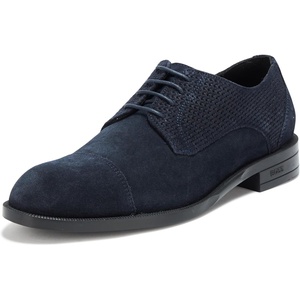 BOSS Mens Tayil Suede Leather Derby Dress Shoe(Anchors Aweigh Blue)