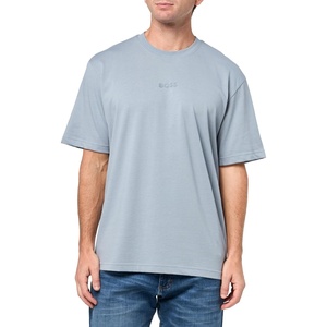 BOSS Men’s Tonal Center Logo Cotton T-Shirt(Tradewinds Grey)
