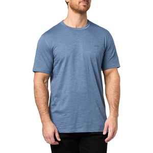 BOSS Men’s Tonal Square Patch Logo Jersey T-Shirt(Bering Sea)