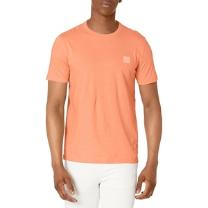 BOSS Men’s Tonal Square Patch Logo Jersey T-Shirt(Papaya Orange)
